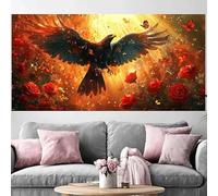 Diamond Painting Adulte Aigle Grand Diamond Painting 100x300cm,2026 Nouveau DIY Crystal Art Fleur 5D Full Dril Rhinestone Canvas Broderie Cross Stitch Peinture Diamant pour Beginner Décoration O-314G