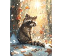 Diamond Painting Adulte Animal 65x80cm, Diamond-Painting Mignon DIY Activité Manuelle Adulte Broderie Diamant Kit Complet, Strass Gemme Point de Croix Artisanat Set pour Décoration Cadeaux Q-837T