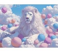 Diamond Painting Adulte animal Activité Manuelle Enfant Diamond Painting Enfant Ballons Peinture Diamant Broderie Point de Croix, Kit Mosaique Adulte, Decoration Murale, Cadeau Femme, 80x100cm u-382