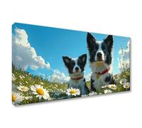 Diamond Painting Adulte Animal Peinture Diamant Adulte Grand Format 55x110cm, DIY 5D Chien Diamond Painting, Cristal Point de Croix Broderie Diamant Kit pour Decoration Murale, Cadeau Femme Y0-115