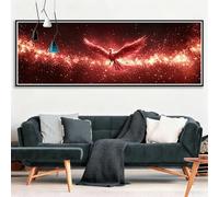 Diamond Painting Adulte Animal Peinture Diamant Phénix Broderie Diamant Kit Complet, Diamond Painting Grand Format 80x240 cm, DIY 5D Cristal Broderie Point de Croix Art pour Decoration Maison W0-440