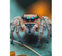 Diamond Painting Adulte AraignéE, Diamant Painting Animal, Peinture Diamant, Canevas Kit Complet Adulte DIY Rond Strass Kit Broderie 5D Mosaïque Diamant Artisanat Murale Décoration 60x90cm O-S45V414