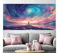 Diamond Painting Adulte Aurore Diamond Painting 50x100cm,2026 Nouveau DIY Crystal Art Paysage 5D Full Dril Rhinestone Canvas Broderie Cross Stitch Peinture Diamant pour Beginner Décoration O-414G