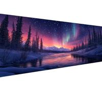 Diamond Painting Adulte Aurore Diamond Painting Adulte Paysage 5D Broderie Diamants DIY Débutant Art Set Loisir Creatif Pour Chambre Décoration Murale Maison Geburtstag Cadeau Femme 50x100cm YZ-180