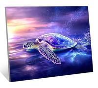 Diamond Painting Adulte Aurore Diamond Painting Enfant Débutant, Peinture Diamant Tortues de mer Artisanat Strass Point de Croix Broderie Diamant Kit Complet, pour Maison Décoration 100x150 cm H-2620