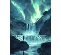 Diamond Painting Adulte Aurore Diamond Painting Enfant Lac Peinture Diamant Mosaique Loisir Creatif Pochoirs pour Peinture Diamant Kits Dessin Adulte, Maison Décoration Cadeau Femme 50x70cm I - 222