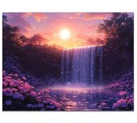 Diamond Painting Adulte Automne, 5D Diamond Painting Fantaisie Kit Broderie Diamant Complet Kit 95x70CM Peinture Diamant Adulte Débutants DIY Point de Croix Cristal Art pour Decoration Chambre Y9-614