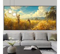 Diamond Painting Adulte Automne Diamond Painting Enfant Champ De Blé Broderie Diamant Kit Complet, 5D DIY Strass Gemmes Puzzle Adulte Point de Croix Set Débutant Maison Décoration 70x210cm z605f