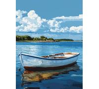 Diamond Painting Adulte Bateau Peinture Diamant Enfant, Paysage 5D Peinture Diamant Kit pour Adulte, Diamond Art Cristal Point de Croix Kit pour Décoration Maison, Cadeaux pour Femmes 30X40CM,Model917