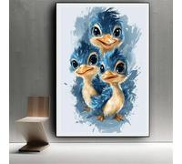 Diamond Painting Adulte Canard Diamant Painting Dessins animés DIY Loisirs Créatifs Adultes Débutant 5D Peinture Diamant Complet Kits ,Strass Point de Croix Kits de Broderie Diamant,60x80cm 0z-788