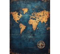 Diamond Painting Adulte, Carte Diamond Painting Carte du Monde Broderie Diamant 5D DIY Diamant Cristal Strass Point de Croix Loisirs Créatifs Adultes pour Decoration Murale, Cadeau 50x70cm -yym25077O