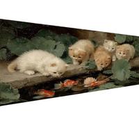 Diamond Painting Adulte Chat Diamond Painting Adulte Mignon 5D Broderie Diamants DIY Débutant Art Set Loisir Creatif Amazon Peinture Diamant,Chambre Décora Murale Maison Cadeau Femme 45x90cm YZ-438