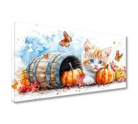 Diamond Painting Adulte Chat Peinture Diamant Adulte Grand Format 50x100cm, DIY 5D Papillon Diamond Painting Enfant Cristal Point de Croix Broderie Kit pour Decoration Murale, Cadeau Femme Y0-577