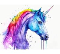 Diamond Painting Adulte Cheval 5D Diamant Painting Abstrait DIY Broderie Diamant Kit Complet, Ronde Full Drill Diamond Art Kit pour Débutant Canevas Art Peinture pour Décoration Murale 80x100cm X-989