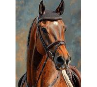 Diamond Painting Adulte Cheval DIY Diamond Painting Kit Complet Peinture Diamant pour Débutants Enfant, 5D Broderie Diamant Animal Art du Puzzle Canevas Peinture Décoration Murale Cadeau35x45cm H-559