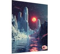 Diamond Painting Adulte Ciel étoilé Diamond Painting Enfant Planète Broderie Diamant Kit Complet, 5D Cristal Tableau Perle Diamant Kit DIY Strass Point de Croix Decor Maison Cadeau Femme 90x120cm I-67
