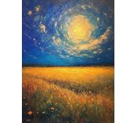 Diamond Painting Adulte Ciel étoilé Peinture Diamant Débutant, 5D Scène Diamant Painting Kit Complet, DIY Loisirs Créatifs Adultes Point de Croix Broderie Kit Complet, pour Décoration 30x40 cm K-1674