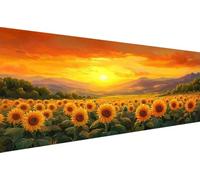 Diamond Painting Adulte Coucher De Soleil Diamond Painting Adulte Tournesol 5D Broderie Diamants DIY Débutant Art Set Loisir Creatif Pour Chambre Décoration Murale Maison Cadeau Femme 50x100cm YZ-158
