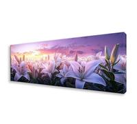 Diamond Painting Adulte Coucher de Soleil Peinture Diamant Fleur Broderie Diamant Kit Complet, Diamond Painting Grand Format 30x90 cm, DIY 5D Cristal Point de Croix pour Decoration Maison W0-340