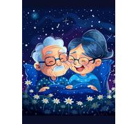 Diamond Painting Adulte, Couple de personnes âgées Diamant Painting Enfant, 5D Peinture Diamant Adulte Paysage, DIY Artisanat Point de Croix Cristal Débutant Art Set, pour Cadeaux Noël 70x100cm H-698