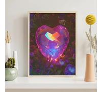 Diamond Painting Adulte Cristal Diamond Painting Kit Adulte Amour 5D DIY Peinture Diamant Ronde Artisanat Strass Broderie Point de Croix pour Décoration Murale Maison Cadeau 70x95cm PjY5459 L-1