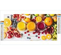 Diamond Painting Adulte Cuisine Diamant Painting Enfant Citron Broderie Diamant Peinture Kit Complet Accessoires, 5D DIY Point de Croix Strass Toile Artisanat, Decoration Murale Cadeau 100x200cm G1-39