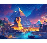 Diamond Painting Adulte,Diamant Painting Images Ronde Diamond Peinture Diamant Adulte, Égypte Pyramide 5D DIY Broderie Diamant kit Complet Cristal Débutant Art Set pour Décoration 20x30cm L0Y-986