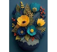 Diamond Painting Adulte, Diamond Painting Fleurs Broderie Diamant Usine Peinture Diamant Loisirs Créatifs Adultes 5D DIY Full Rond Drill Mosaique Kit pour Decoration Murale, Cadeau 60x80 cm -wyl2506MA