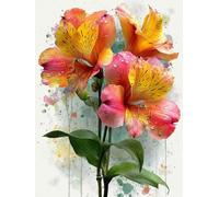 Diamond Painting Adulte, Diamond Painting Fleurs Broderie Diamant Usine Peinture Diamant Loisirs Créatifs Adultes 5D DIY Full Rond Drill Mosaique Kit pour Decoration Murale 100x135 cm -wyl2506DO
