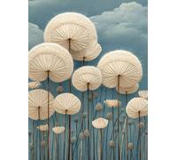 Diamond Painting Adulte, Diamond Painting Usine Broderie Diamant Pissenlit Peinture Diamant Loisirs Créatifs Adultes 5D DIY Full Rond Drill Mosaique Kit pour Decoration Murale 70x95 CM -wyl2506K4