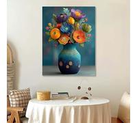 Diamond Painting Adulte, Diamond Painting Vase Broderie Diamant Fleurs Peinture Diamant Loisirs Créatifs Adultes 5D DIY Full Rond Drill Mosaique Kit pour Decoration Murale, Cadeau 80x110cm -wyl250603