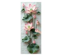 Diamond Painting Adulte, Diamond Painting Water Lily, DIY Peinture Diamant Adulte Abstrait Motif avec Square Drill Toile 150x60cm, Point de Croix Activite Manuelle Kit pour Decoration Chambre, Z-46