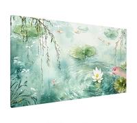 Diamond Painting Adulte, Diamond Painting Water Lily, DIY Peinture Diamant Adulte Rétro Motif avec Square Drill Toile 250x100cm, Point de Croix Activite Manuelle Kit pour Decoration Chambre, V-18