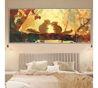 Diamond Painting Adulte Écureuil 60x150 cm 5D Diamond Painting Couple DIY Activité Manuelle Adulte Broderie Diamant Strass Point de Croix Cristal Kit, Peinture Diamant Enfant pour Décoration Z-S610