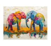 Diamond Painting Adulte Éléphant, 5D Kit Broderie Diamant Complet Animal, 40x60cm Peinture Diamant Strass Ronds, DIY Loisirs Créatifs Tableau Maison, Activité Manuelle Adulte, Cadeau Femme, z@1708