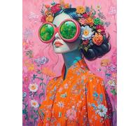 Diamond Painting Adulte Enfant, 5D DIY Broderie Diamant Kit Complet Femmes, Peinture Diamant Artisanat Strass Point de Croix Painting pour Adultes, Décoration Intérieur Cadeaux 30x40 cm J-710