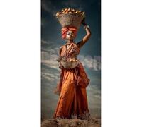 Diamond Painting Adulte/Enfant, 5D Peinture Diamant Kit Complet, DIY Afrique Diamond Painting Accessoires avec Carrés Strass, Idéale pour Decoration Chambre Intérieure (25.6x49.2 in/65x125 cm Femme)