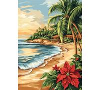Diamond Painting Adulte Enfant Aquarelle Peinture Diamant Painting Paysage DIY 5D Broderie Diamant Kit Complet, Point de Croix Loisirs Créatifs Adultes pour Décoration Murale Cadeau 30x40 cm X4-806
