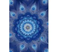 Diamond Painting Adulte Enfant Bleu, DIY 5D Diamant Kit Art Fleurs De Mando Convient pour Débutant Ronde Point de Croix Cristal Kit Complet Canevas Peinture Diamant, Murale Décoration 35x45cm jz-259