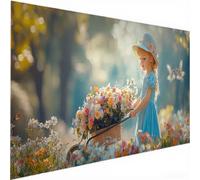 Diamond Painting Adulte Enfant Grand XXL, DIY Peinture Diamant Fille Fleurs, Activité Manuelle Adulte, Point de Croix Cristal Art Diamant Painting pour Halloween Noël, Home Décor Murale 80x160cm N-663