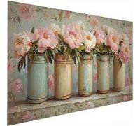 Diamond Painting Adulte Enfant Grand XXL, DIY Peinture Diamant Les roses Fleurs, Activité Manuelle Adulte, Cristal Art Diamant Painting Kit Complet pour Halloween Noël, Home Décor Murale 80x160cm N625