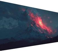 Diamond Painting Adulte Enfant Volcan, 5D Diamond Painting Grand Format Hiver Peinture Diamant Loisirs Créatifs Adultes Femme DIY (Rond) Cristal Point de Croix Artisanat, Cadeau Femme 50x100cm A-9924