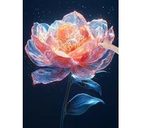 Diamond Painting Adulte Fantaisie Peinture Diamant Adulte, 5D DIY Diamond Art Kit Complet, Loisirs Créatifs Adultes, Diamant Strass Point de Croix Cristal Painting pour Décoration Murale 40x50cm, P-54