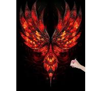 Diamond Painting Adulte Fantaisie Peinture Diamant Adulte, 5D DIY Diamond Painting Kit Complet Rouge, Broderie Diamant Cristal Point de Croix pour Débutants, Décoration Murale Maison, 30x40 cm, V-37
