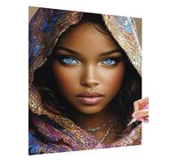 Diamond Painting Adulte Femme Diamant Painting Enfant Afrique Kit, Tableau Perle Diamant Loisirs Créatifs Adultes Kit, Diamond-Painting Perle Point de Croix Tableau Decoration Cadeau 50x70cm V-5
