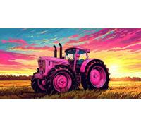Diamond Painting Adulte, Ferme tracteur Peinture Diamant Set, DIY Diamant Painting Kit Complet, Diamond Cristal Perle Broderie Point de Croix Art Set Pour La Décor Murale à La Maison 100x200cm b-658