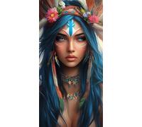 Diamond Painting Adulte Fleur - 5D Diamant Painting Beauté, DIY Broderie Diamant Kit Complet, Canevas Diamant Paintings Débutant, Décoration Murale Chambre, Idée Cadeau Femme et Mamie 50x110cm 0u-237