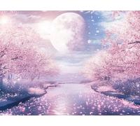 Diamond Painting Adulte fleur de cerisier Activité Manuelle Adulte Point de Croix Peinture Diamant La planète Kit Peinture Enfant Broderie Diamant Mosaique Enfant, Decoration Murale 60x80cm g-450