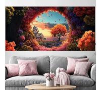 Diamond Painting Adulte Fleur Grand Diamond Painting 100x300cm,2026 Nouveau DIY Crystal Art Arbre De La Vie 5D Full Dril Rhinestone Canvas Broderie Cross Stitch Peinture Diamant Beginner Décor O-218G