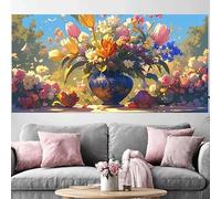 Diamond Painting Adulte Fleur Grand Diamond Painting 100x300cm,2026 Nouveau DIY Crystal Art Couleur 5D Full Dril Rhinestone Canvas Broderie Cross Stitch Peinture Diamant Beginner Décoration O-292G